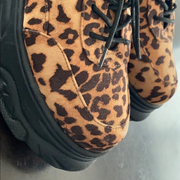 New leopard rave burning man platform sneakers 8 - Picture 3 of 7